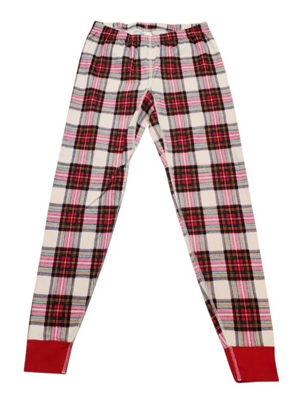 HANNA ANDERSSON SZ M Unisex Adult Plaid Long John Pajama Pants Red Green